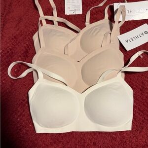 Athleta Women's Bralette Set - Cream and Tan